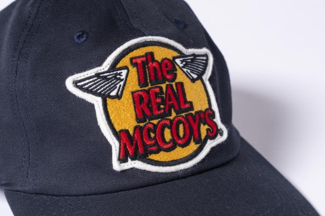帽子 THE REAL McCOY'S LOGO BASEBALL CAP NAVY