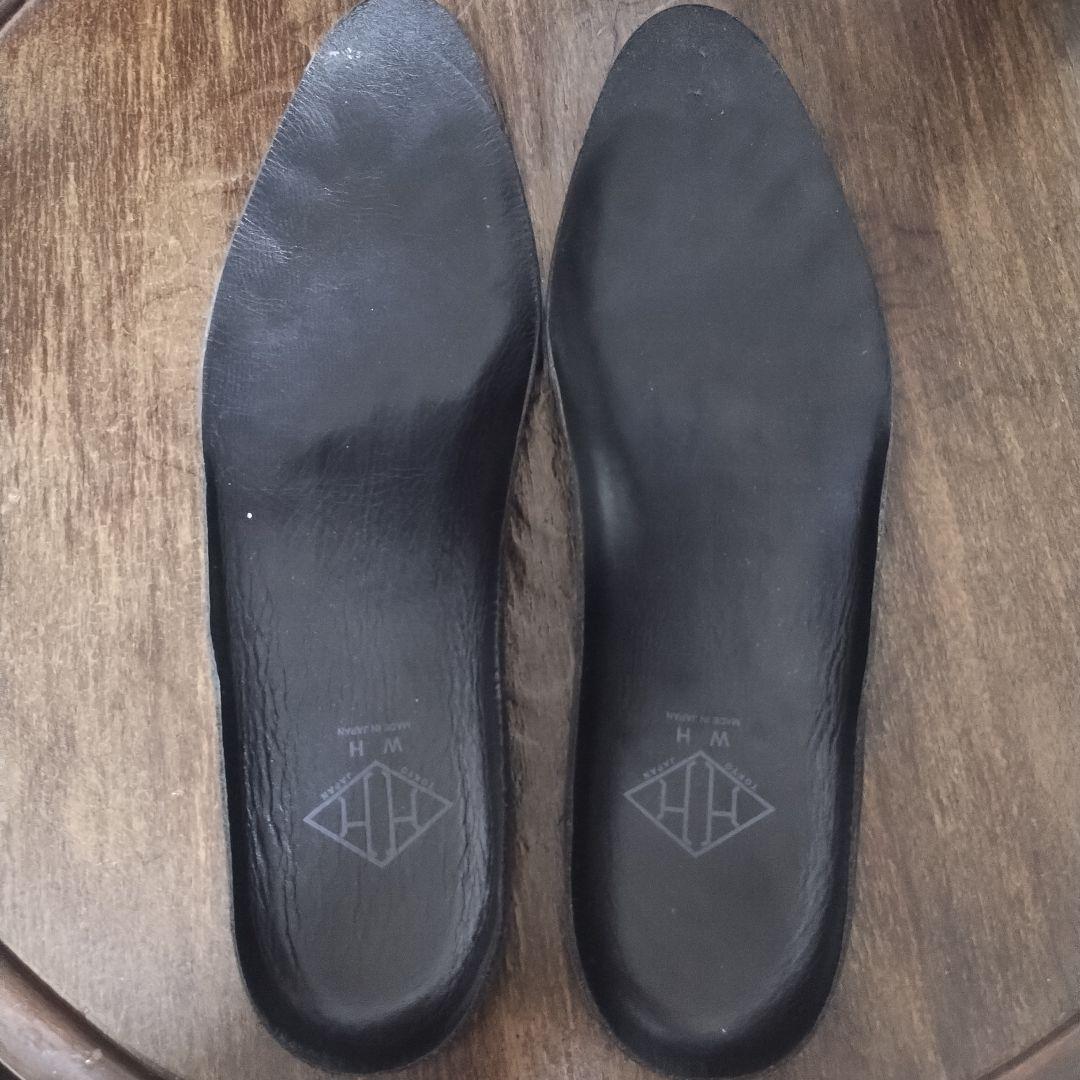 WHダブルエイチ干場さん愛用黒サイドゴアブーツ美品6Vibram菅原靴店Zソール