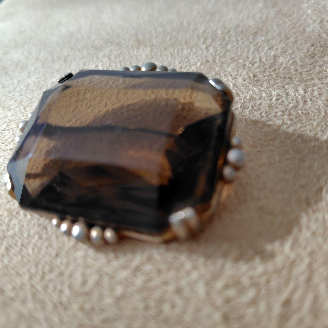 ヴィンテージ　カットガラス　ブローチ　②