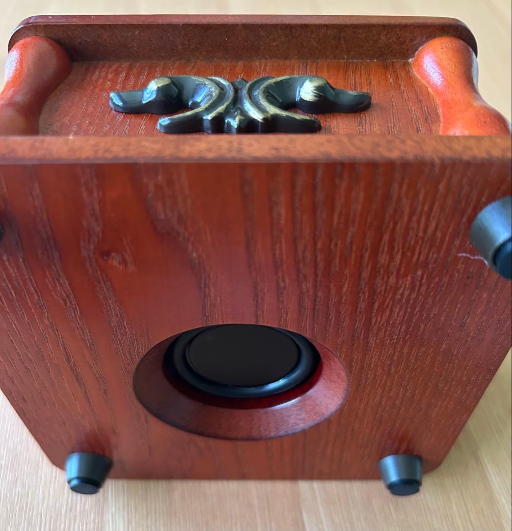 木製レトロ Bluetooth 蓄音機型 ポータブル スピーカー ミニ