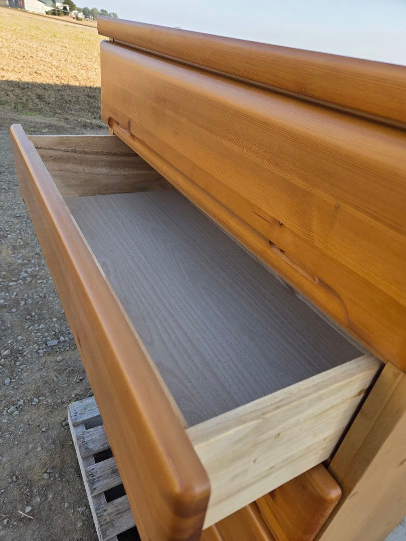 ナチュラルウッド 8段チェスト　北海道道央限定配送or引取