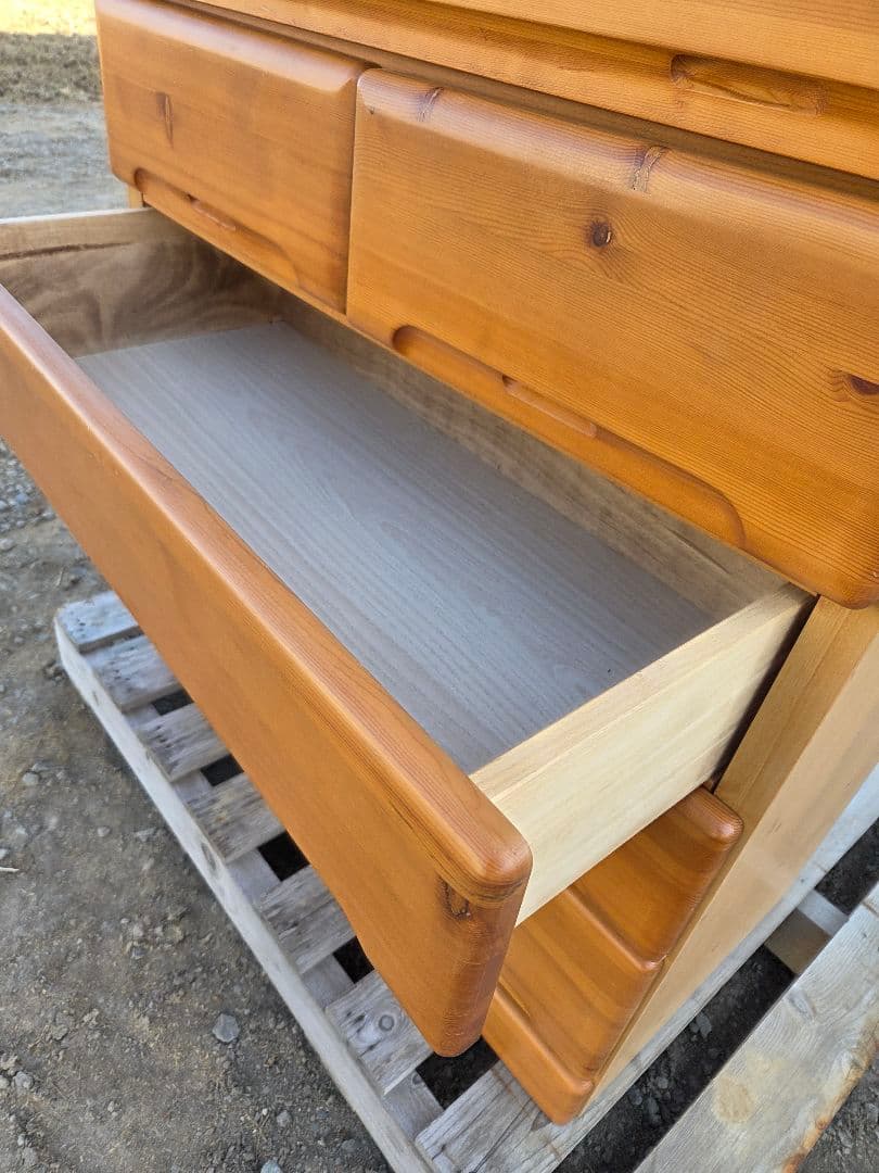 ナチュラルウッド 8段チェスト　北海道道央限定配送or引取