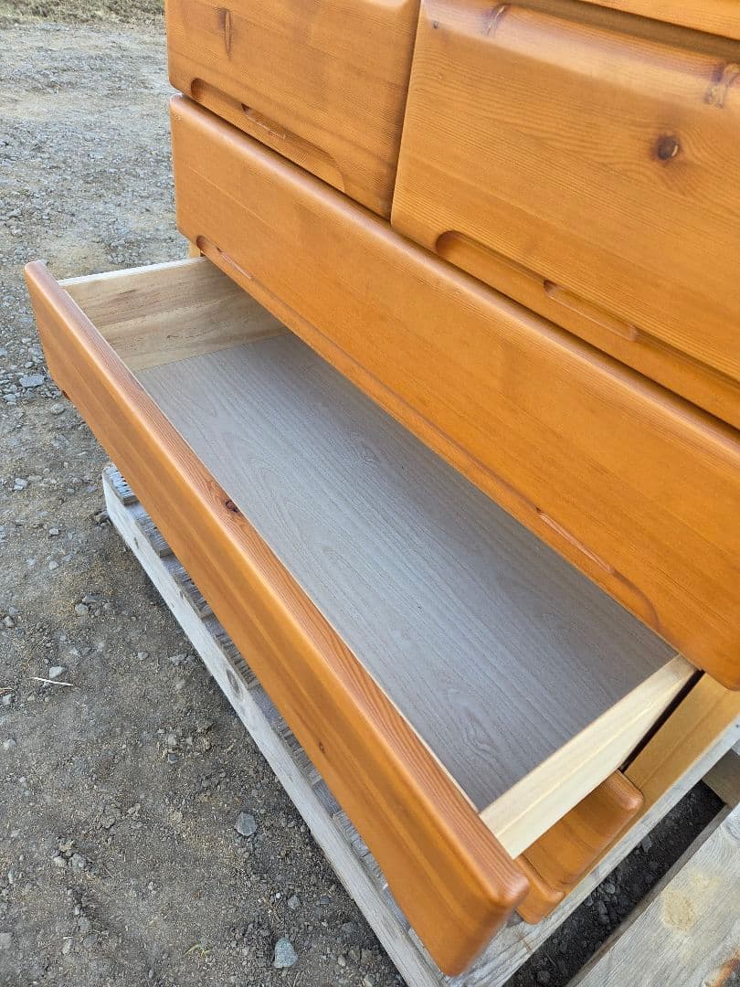 ナチュラルウッド 8段チェスト　北海道道央限定配送or引取