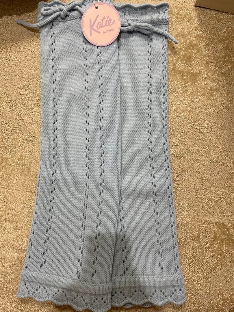 新品　Katie WINTER BABY レッグウォーマー　ブルー