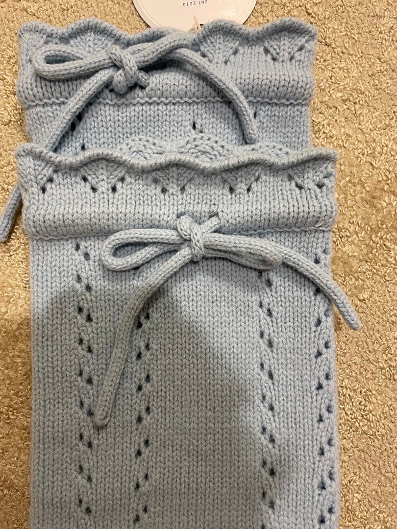 新品　Katie WINTER BABY レッグウォーマー　ブルー