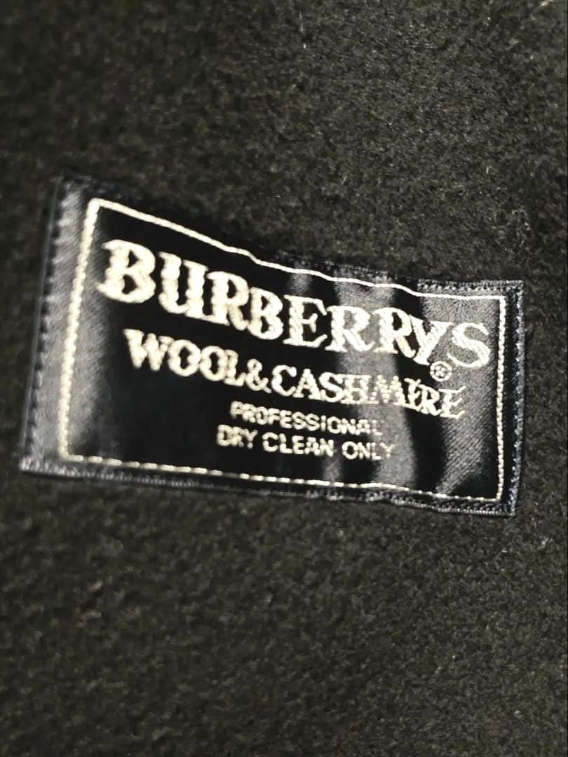 Burberrys ステンカラーコート カシミア混 ビンテージ 黒　M ウール
