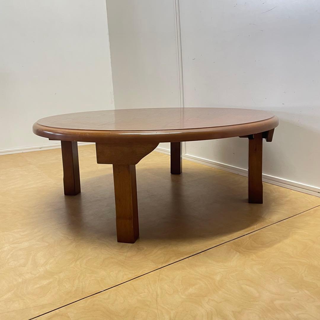 丸テーブル 幅90センチ 折りたたみ 丸ちゃぶ台 折り畳み 座卓 木製 レトロ