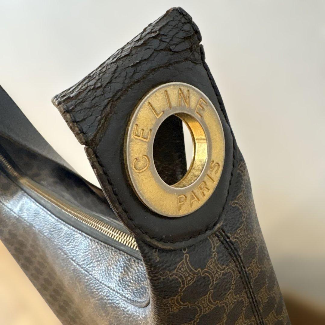 CELINE ダークブラウン ショルダーバッグ