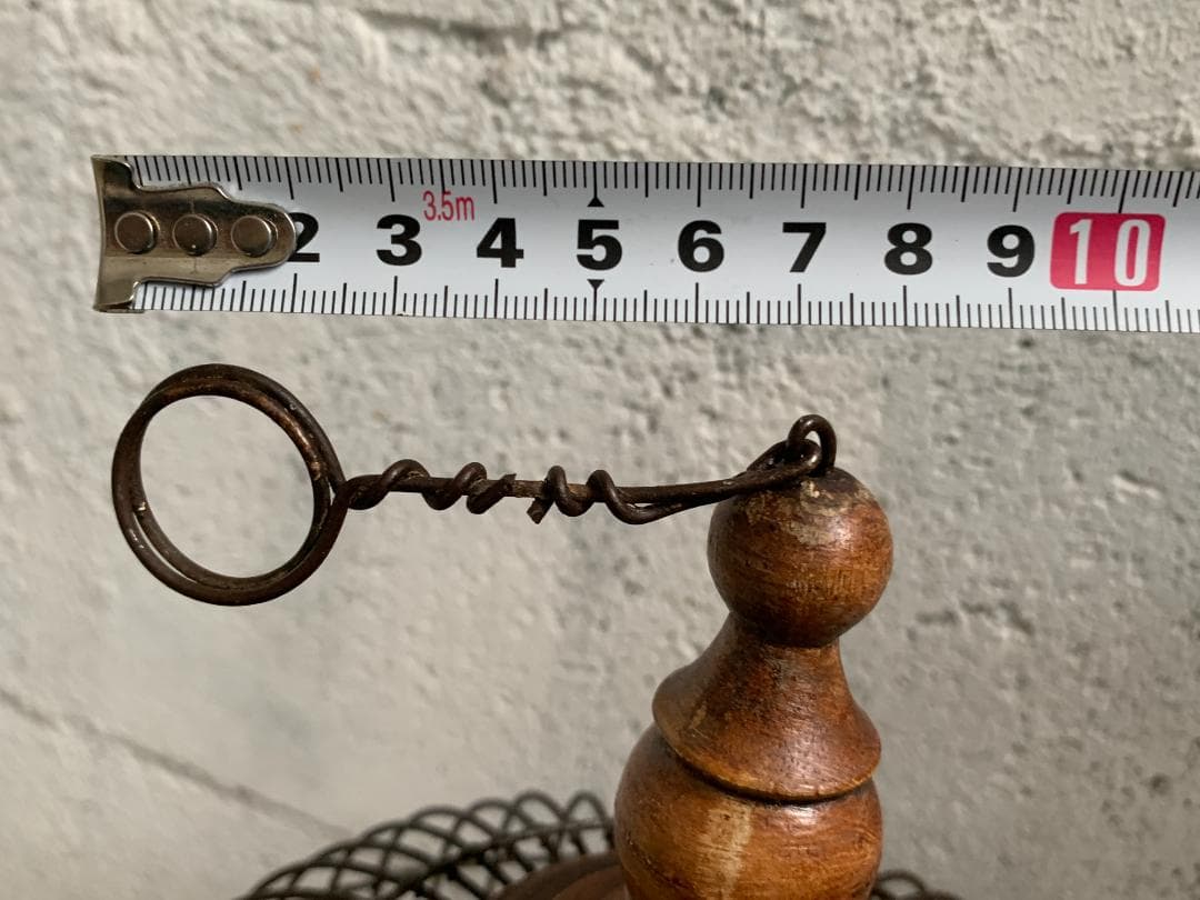 フランス アンティーク　バードケージ 鳥かご 木製 アイアンワイヤー ビンテージ