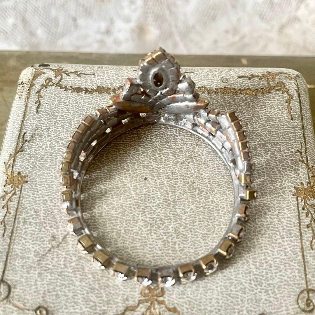 チェコガラスドールティアラB ラインストーン　フランスアンティークヴィンテージ