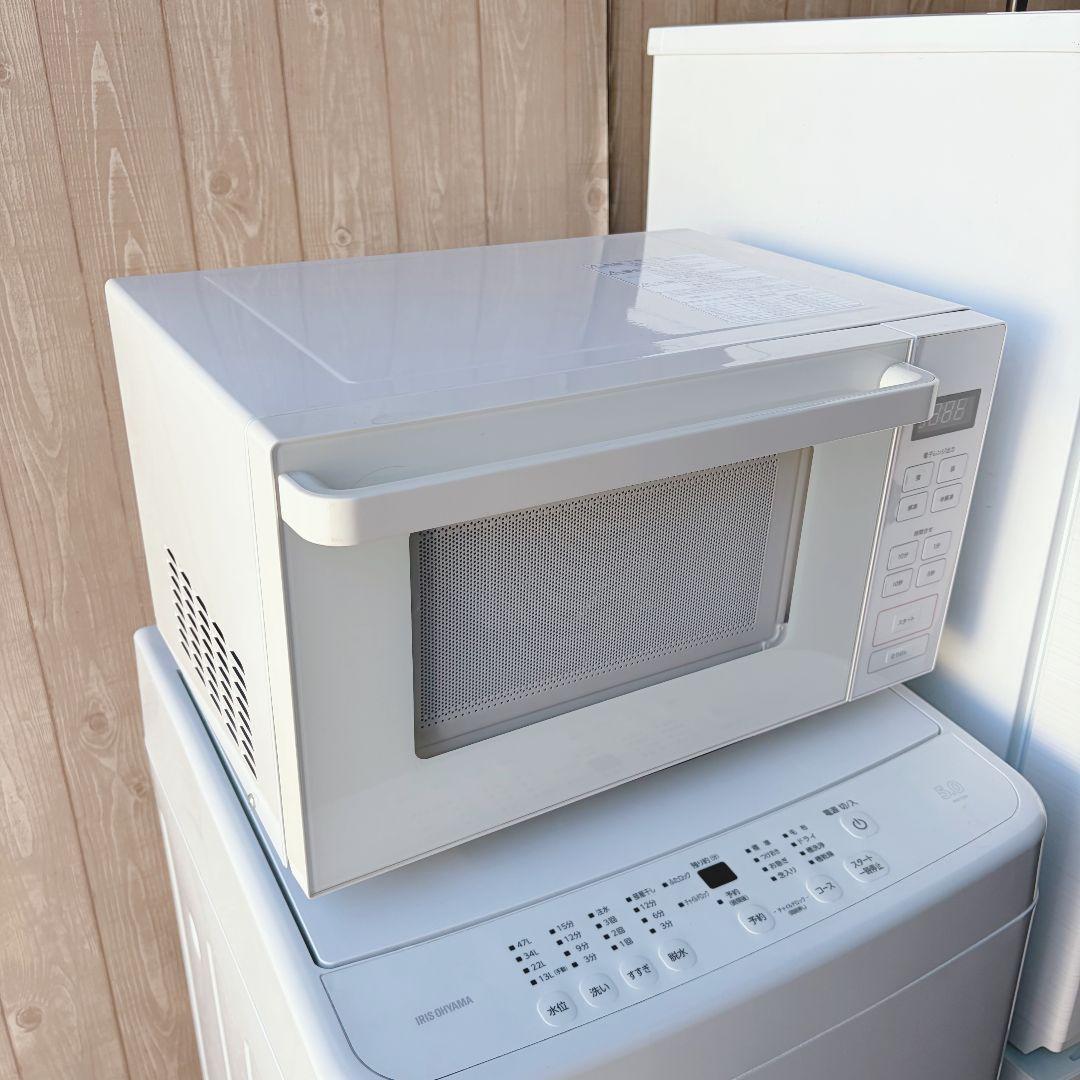 配送設置無料！純正IRISホワイト冷洗トースター無印レンジ4点セット！完動超美品