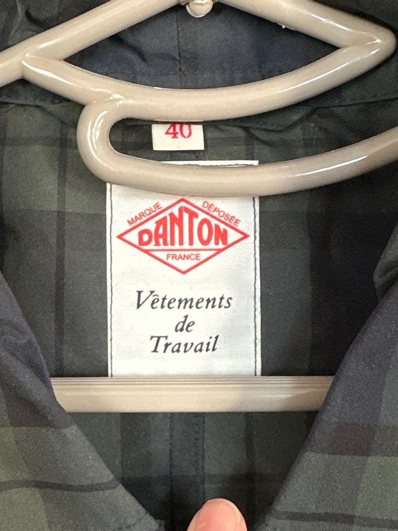 DANTON チェック柄 ナイロンジャケット