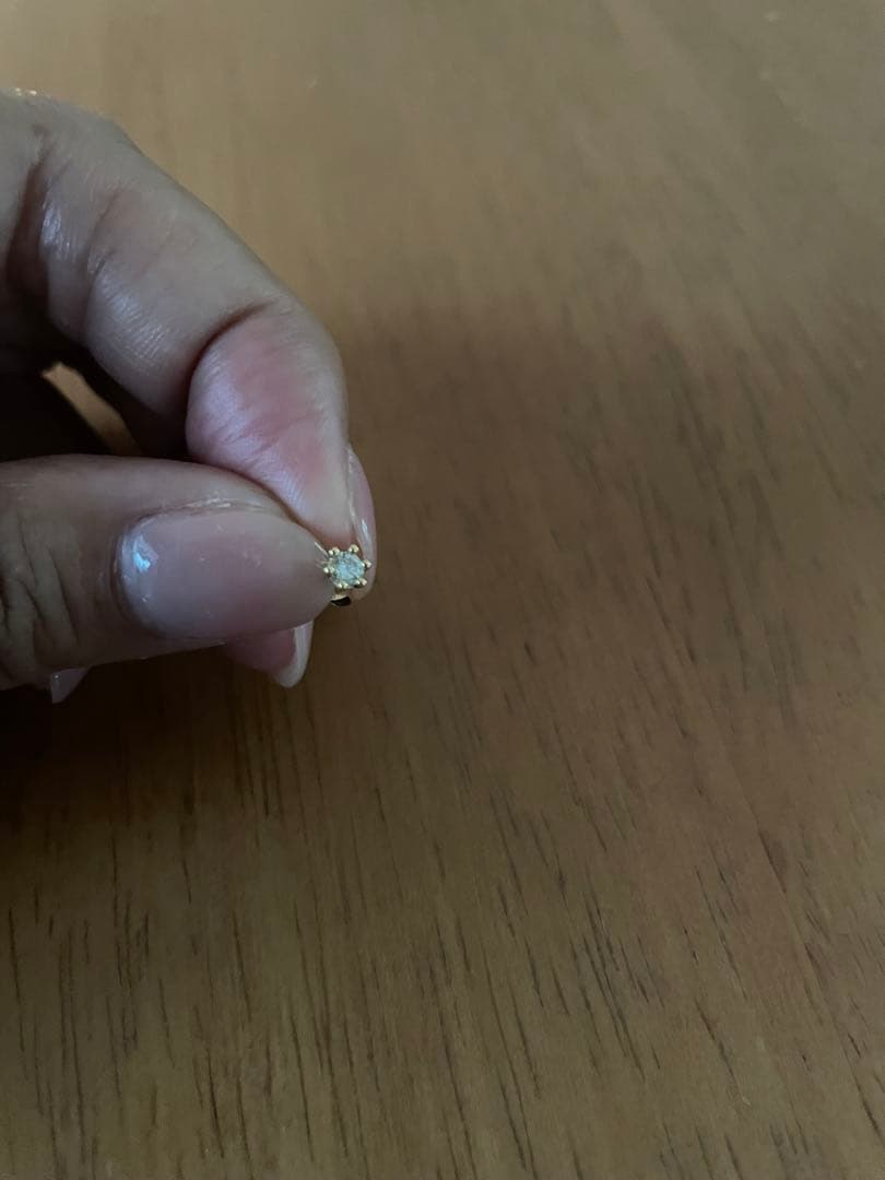 AHKAH エンブレイスダイヤモンド ピアス片耳