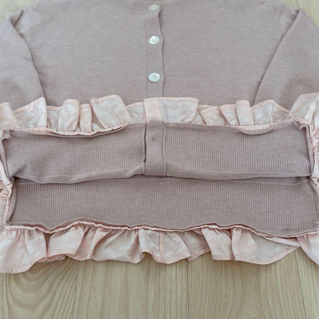 OHGA オーガ　フリルニットカーディガン