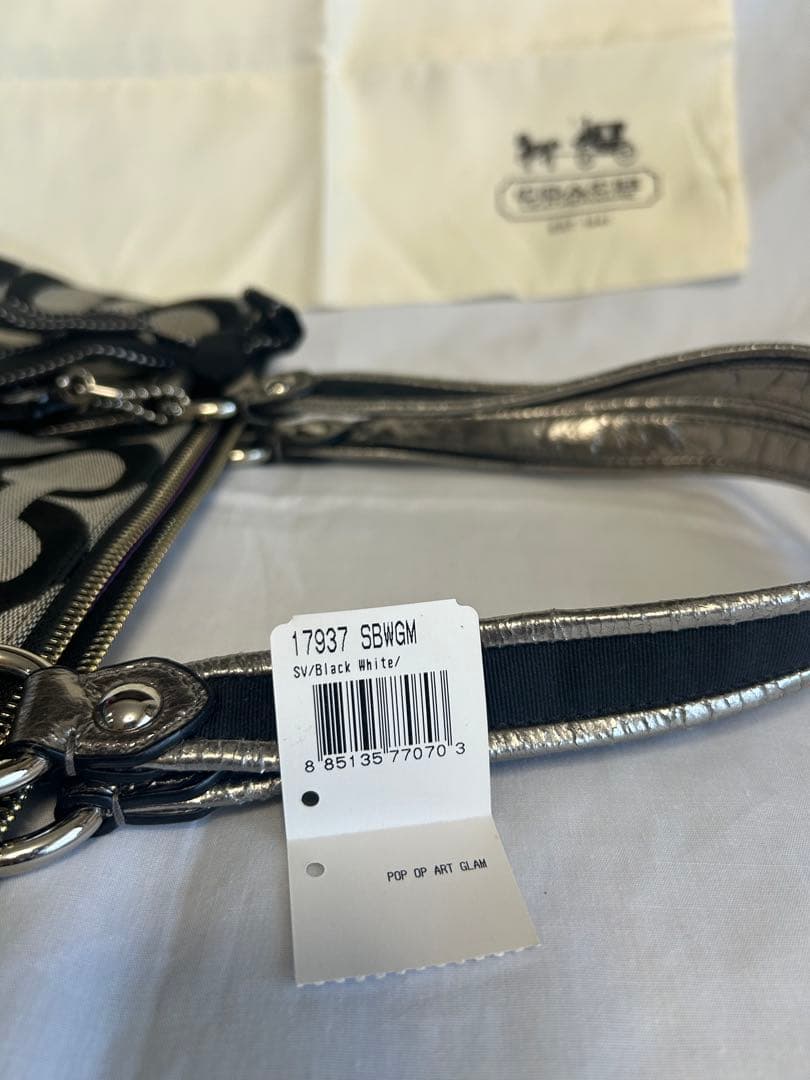 【未使用】COACH コーチ ショルダー・トートバッグ ブラックグレー