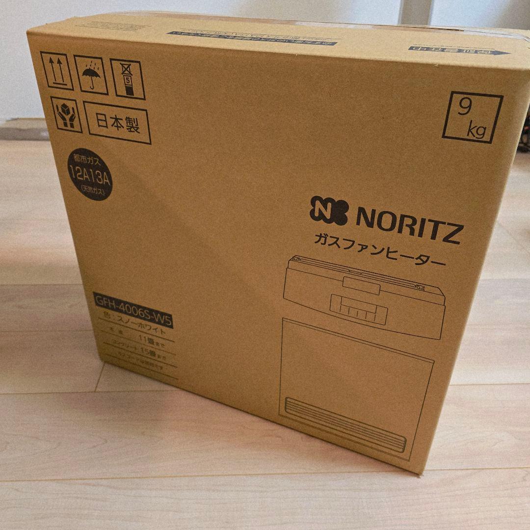 NORITZ 都市ガス　ガスファンヒーター GFH-4006S-W5 ホース付き