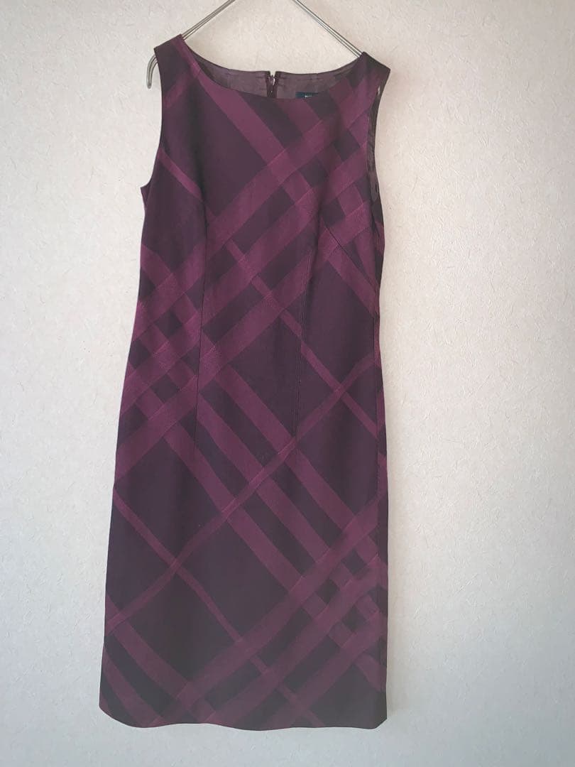 値下中! BURBERRY パープル チェック柄 ワンピース 38