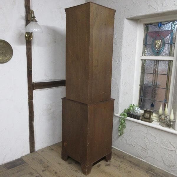 イギリス アンティーク 家具 コーナーキャビネット 飾り棚 英国 6315d