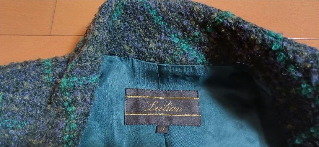 美品 レリアン コート 9 11 13 13+ 高級イタリア製生地 チェック柄