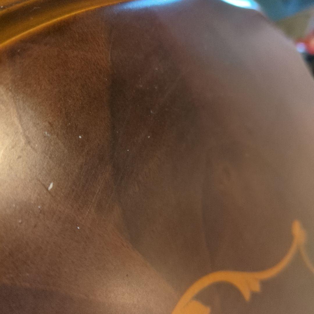 最終お値下げ4月6日15時迄出品 木製サイドテーブル フローラルインレイ