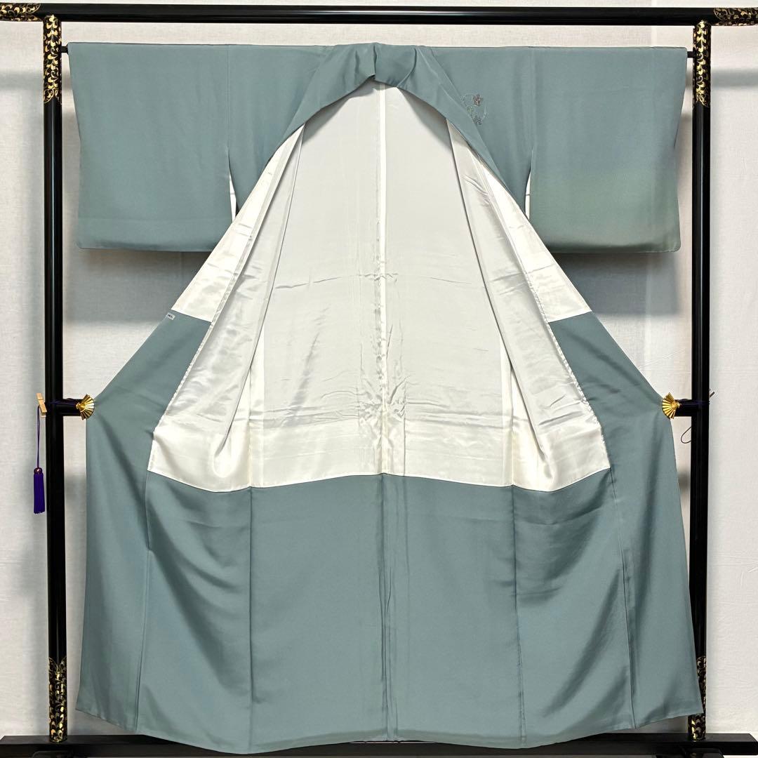 D121 訪問着 汕頭・蘇州・相良刺繍 総刺繍 正絹 着物 袷 極美品