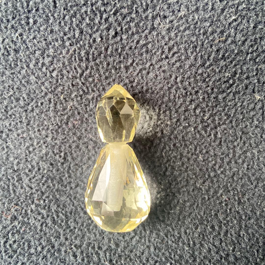 香水瓶 アンティーク 水晶黄