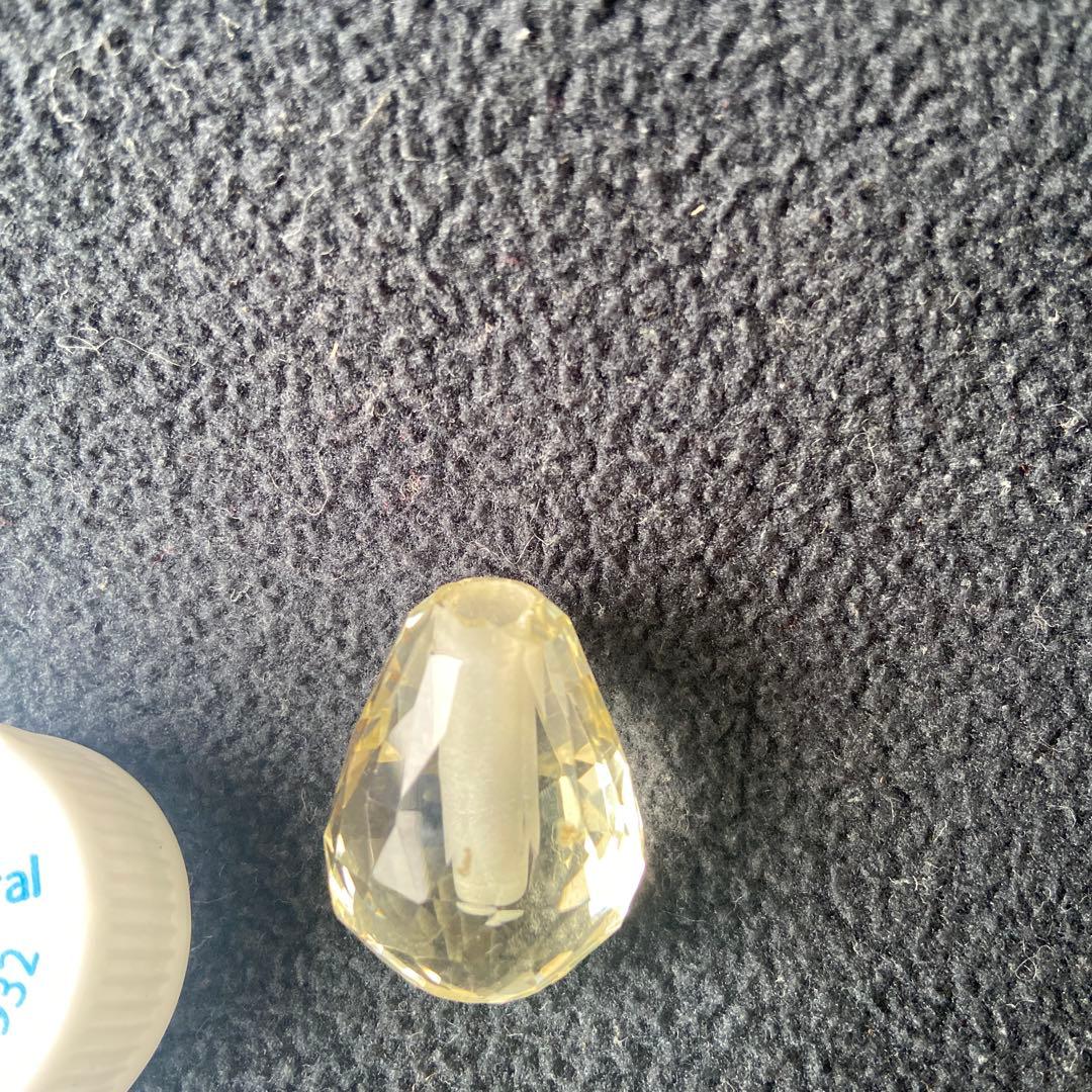 香水瓶 アンティーク 水晶黄