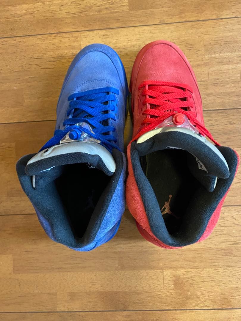 シューズ(男性用) Nike Air Jordan 5 Blue & Red AJ5 28cm