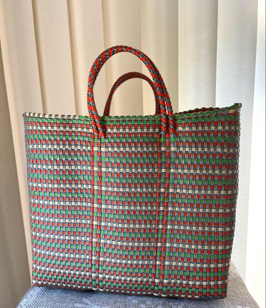 【新品未使用】レトラ メルカドバッグ タッセル付き　バイカラー　Mサイズ