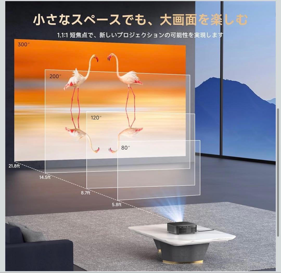プロジェクター TOFオートフォーカス 1200ANSI 1.1:1 投影比率