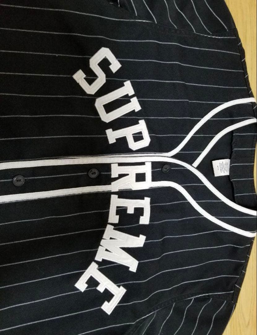【激レア】SUPREME ストライプ ベースボールシャツ