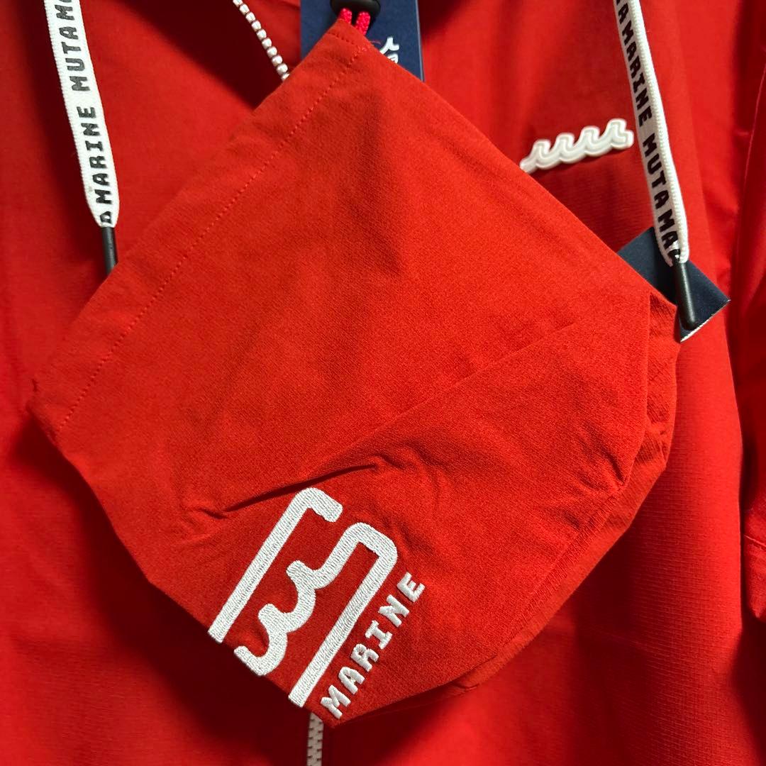 雲助❣️MUTA MARINE フード付きナイロンジャケット レッド