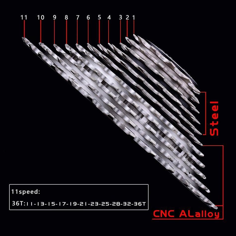 11S 11-36T 超軽量スプロケット 232g シマノフリー用