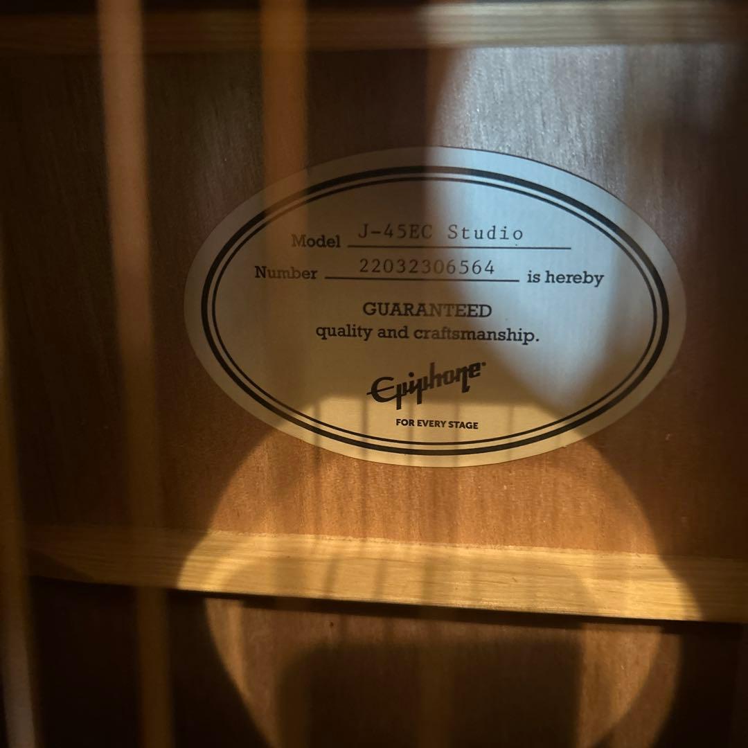 週末セール//エピフォンJ-45 Studio/エレアコ/美品