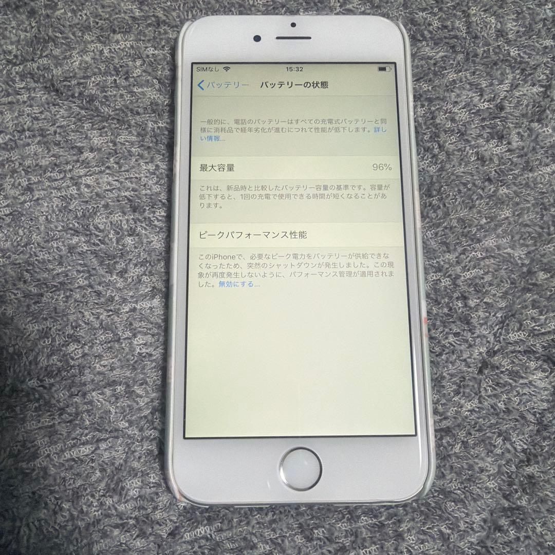 iPhone 6S シルバー SIMフリー バッテリー96%