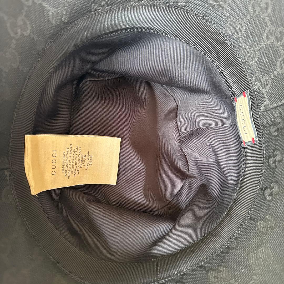 GUCCI ブラック バケットハット Lサイズ