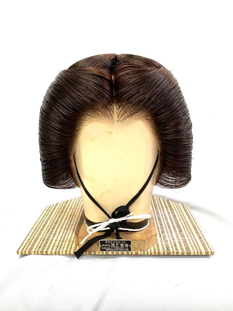 辰巳8号サイズ、前割れ、中古舞踊かつら、大衆演劇かつら、日本髪かつら、ケース付き