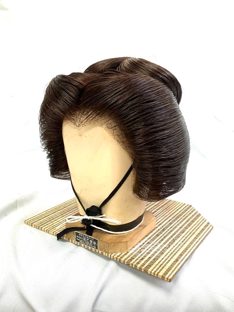 辰巳8号サイズ、前割れ、中古舞踊かつら、大衆演劇かつら、日本髪かつら、ケース付き