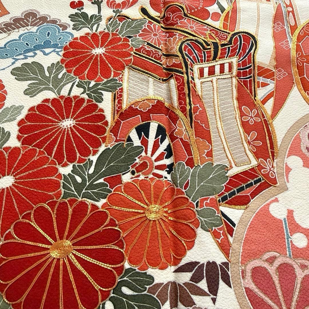 上質　振袖フルセット　手挿し友禅　古典柄　トールサイズ　168cmまで