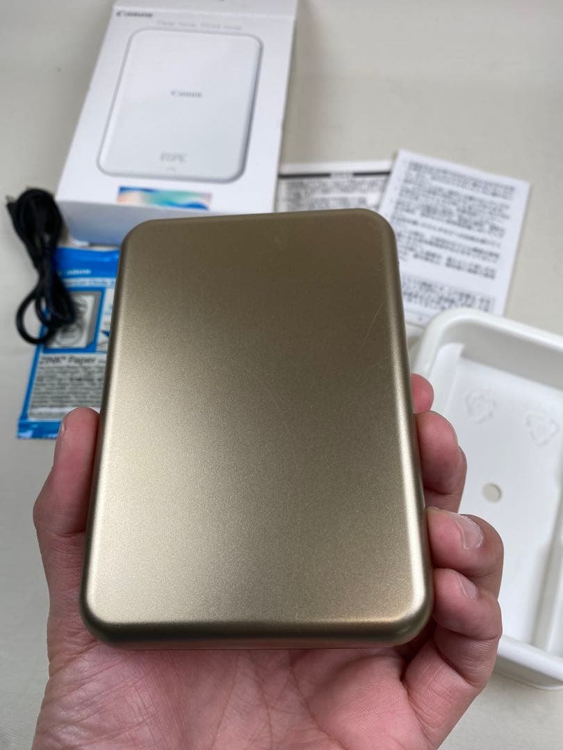 【美品】Canon iNSPiC PV-123 ゴールド／ミニフォトプリンター