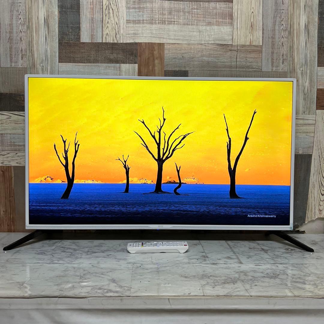 即日受渡❣️昨年購入IRIE40型液晶テレビWチューナー裏録可。希少ホワイトモデル