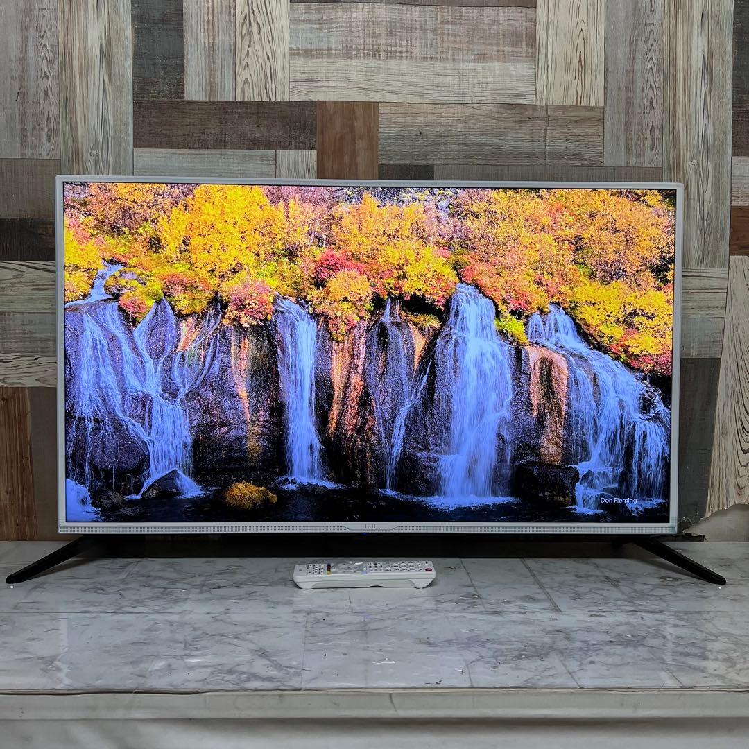 即日受渡❣️昨年購入IRIE40型液晶テレビWチューナー裏録可。希少ホワイトモデル
