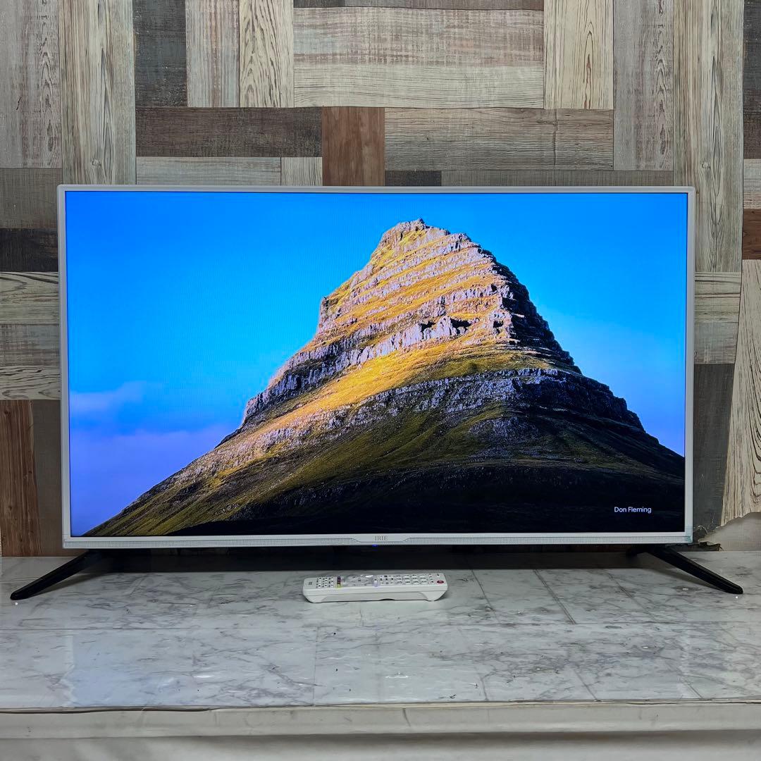 即日受渡❣️昨年購入IRIE40型液晶テレビWチューナー裏録可。希少ホワイトモデル