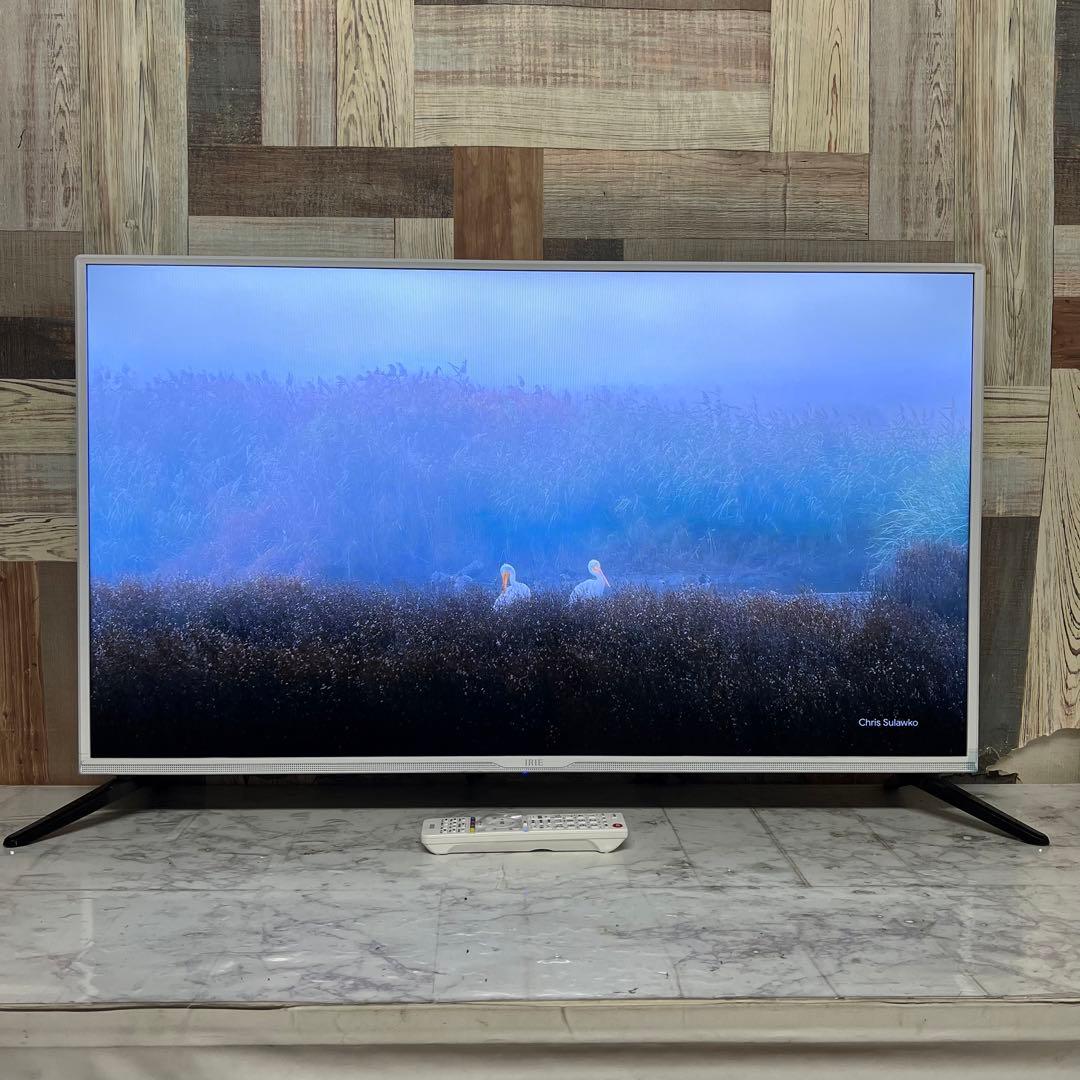 即日受渡❣️昨年購入IRIE40型液晶テレビWチューナー裏録可。希少ホワイトモデル