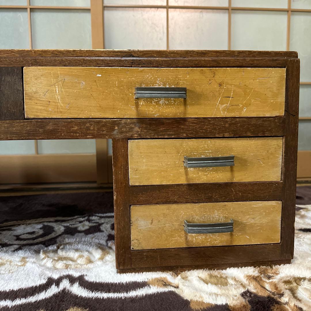 昭和レトロ　当時物　木製文机