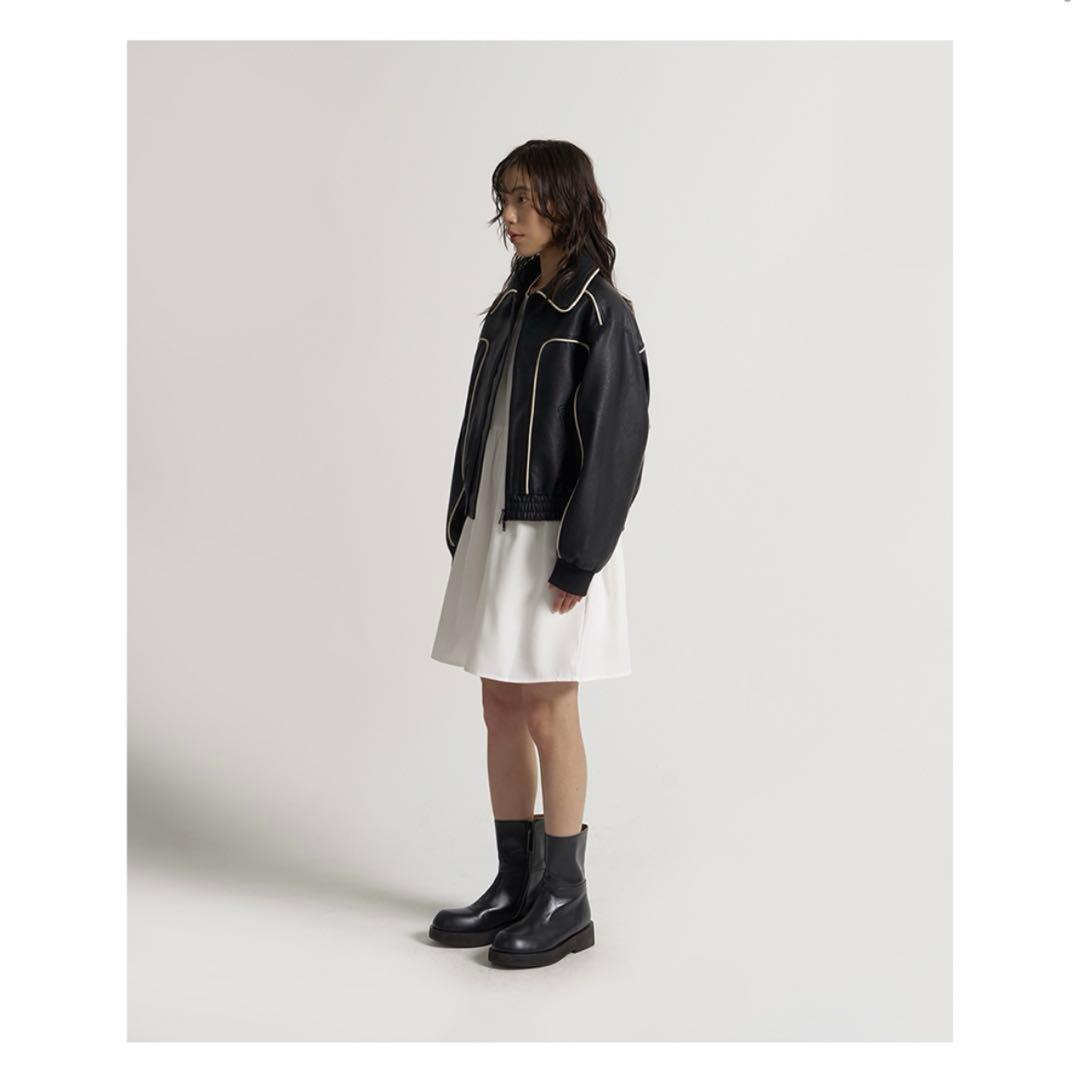 【再販なし】ORO Buffing leather piping blouson