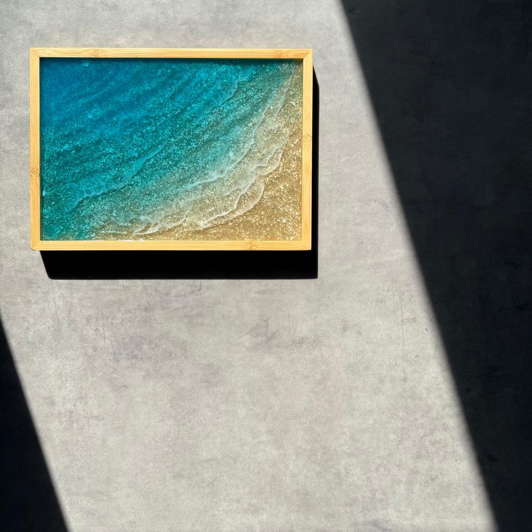 レジンアート　海アート　オーシャンアート　トレイ