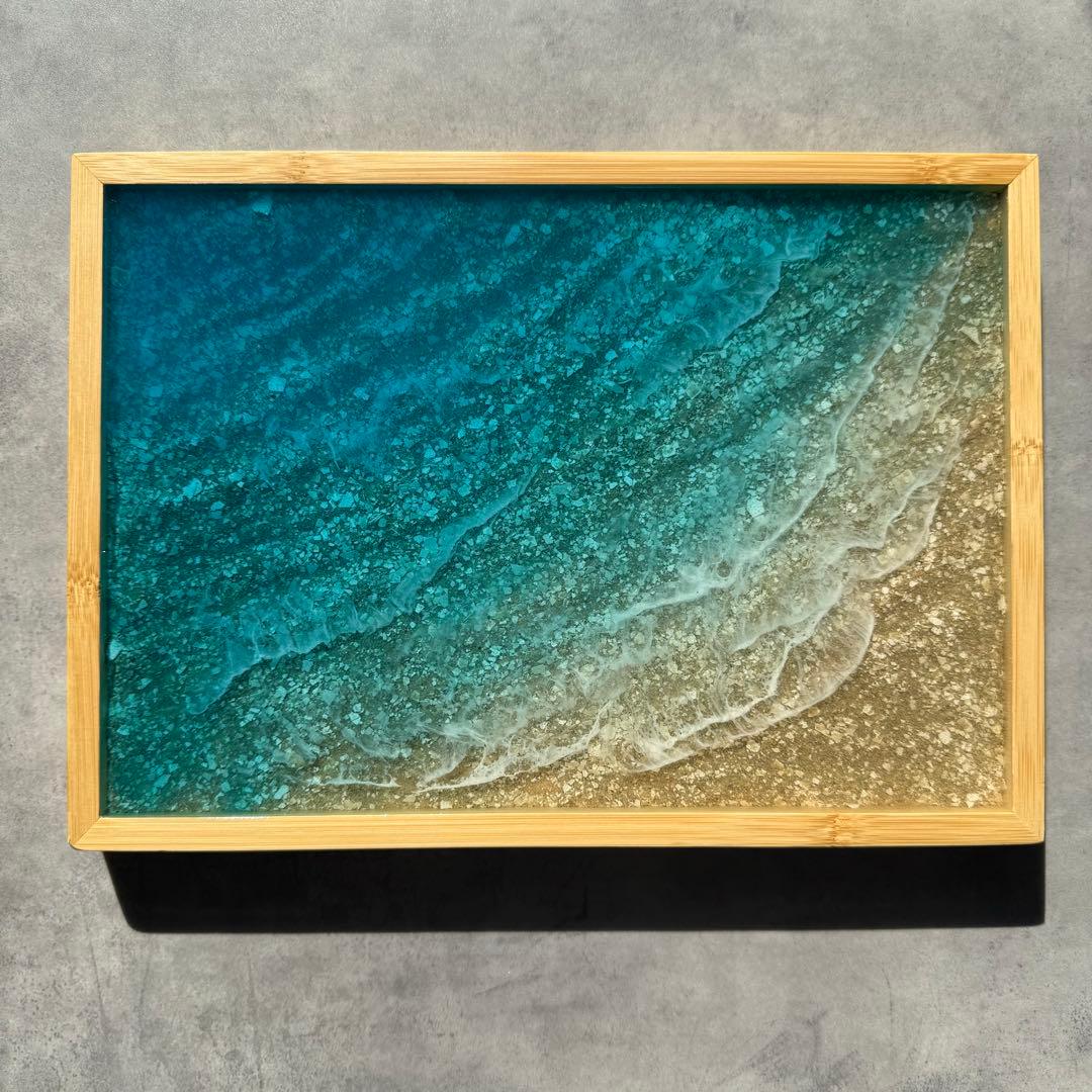 レジンアート　海アート　オーシャンアート　トレイ