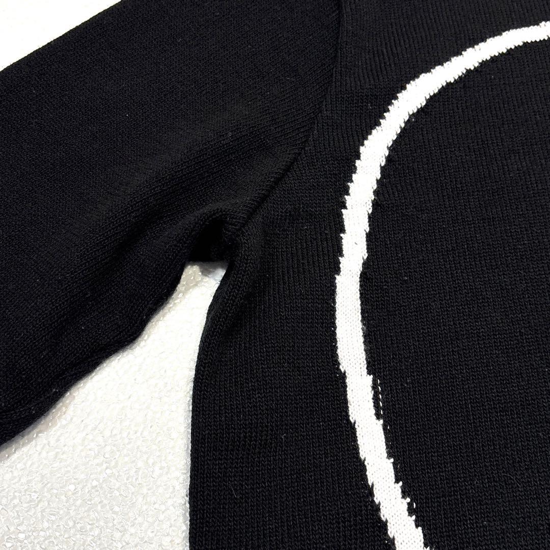 【美品/22AW /メンズL】ブラック　コムデギャルソン　ハート　セーター　黒