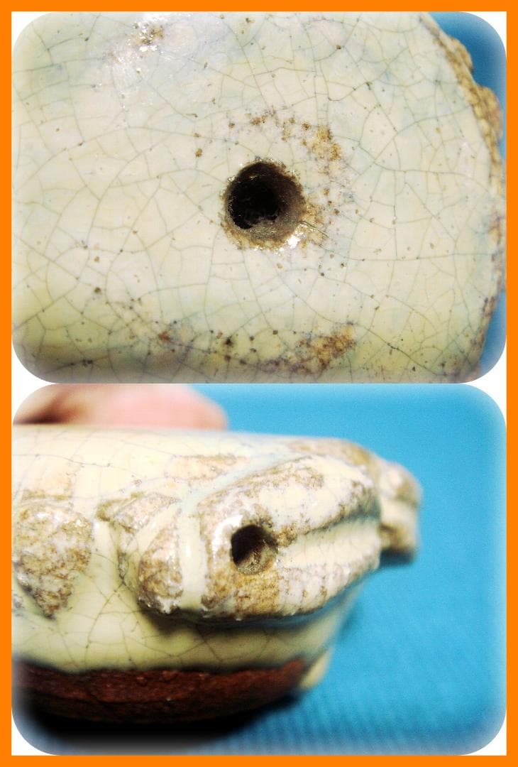 @370『蟹 水滴』陶器　/骨董品 古美術 アンティーク 古玩